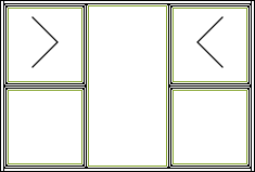 illustration of an aluminium casement window configuration